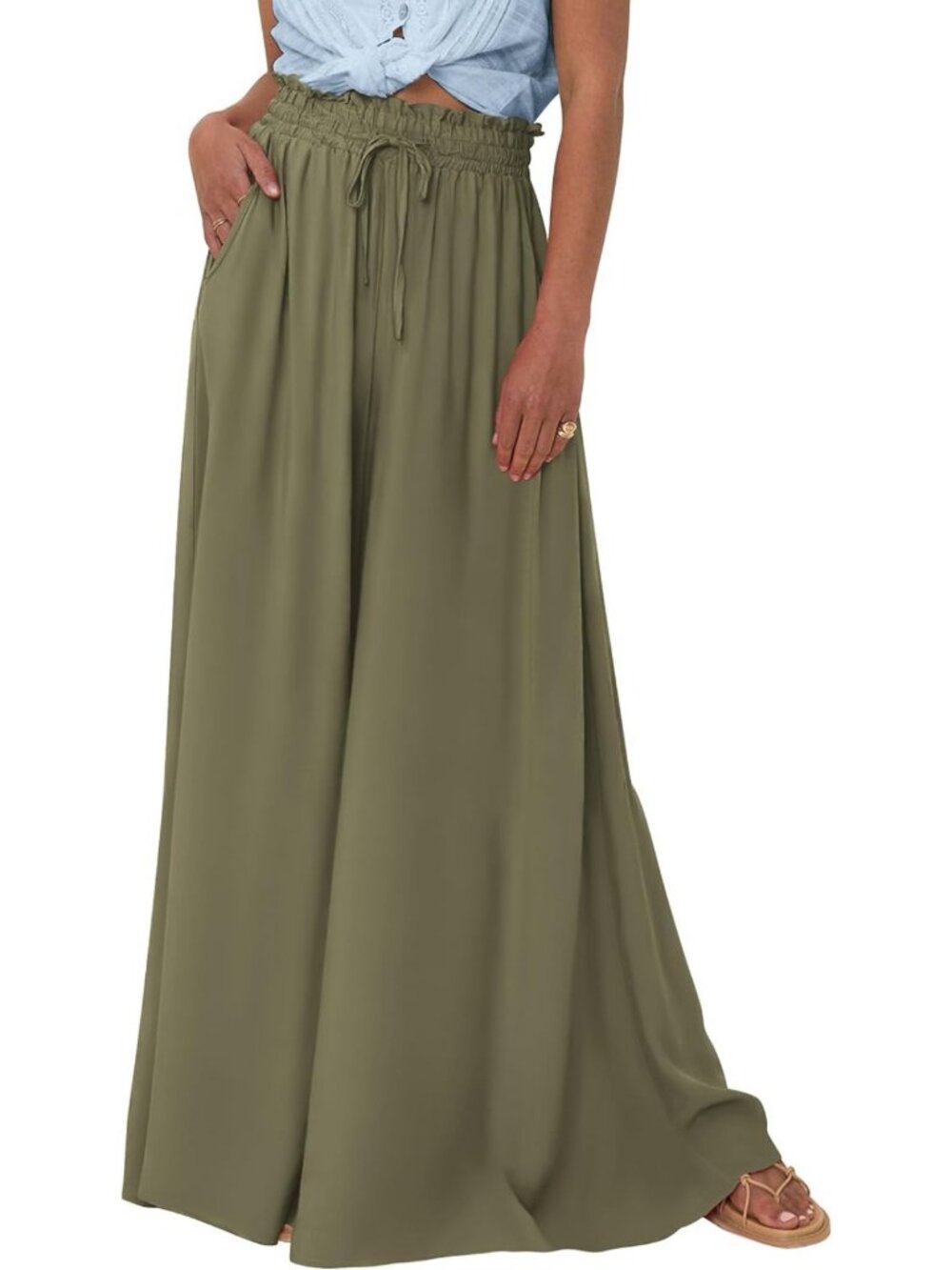Chic Summer Wide Leg Palazzo Pants for Women | Casual, Comfy & Stylish